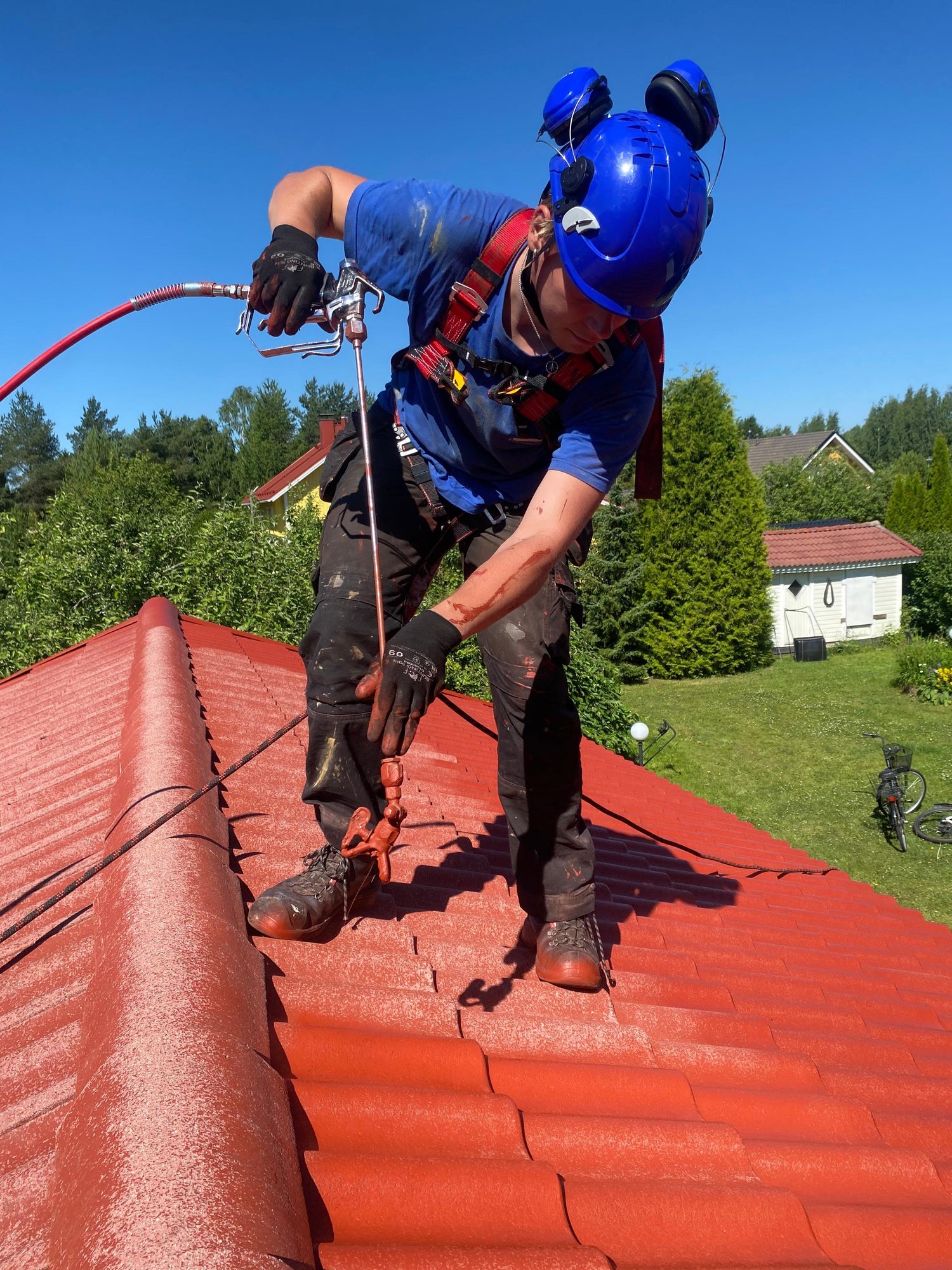 tiili katon maalaus palkane