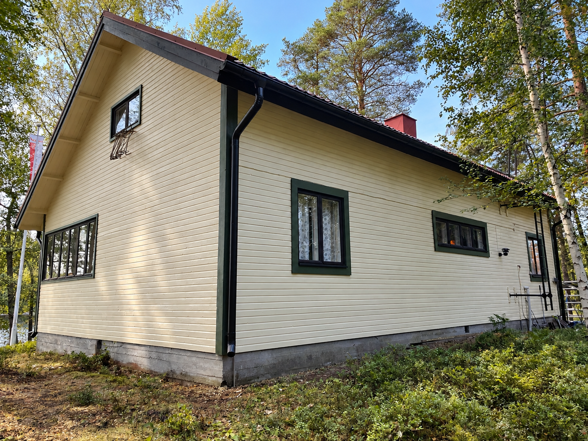 Talo maalauksen jälkeen