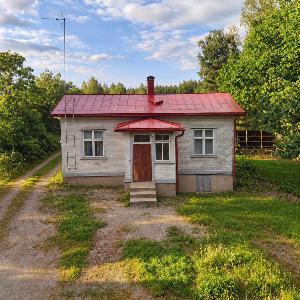 Talo maalauksen jälkeen