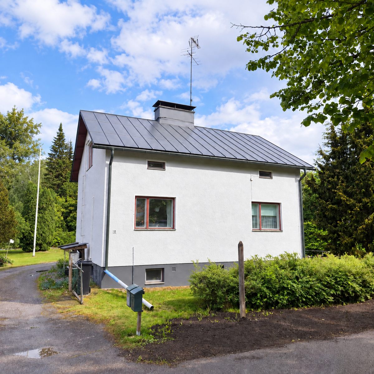 Talo maalauksen jälkeen